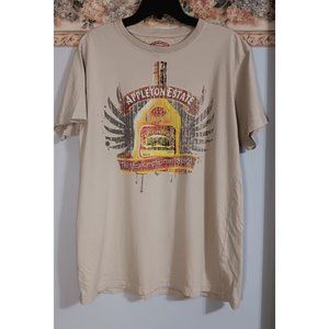 Appleton Estate Jamaica Rum Large Beige Travel Liquor Casual T-Shirt Top